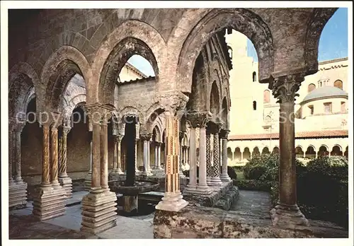 Monreale il Chiostro Loggia e Fontana Araba Kat. Italien