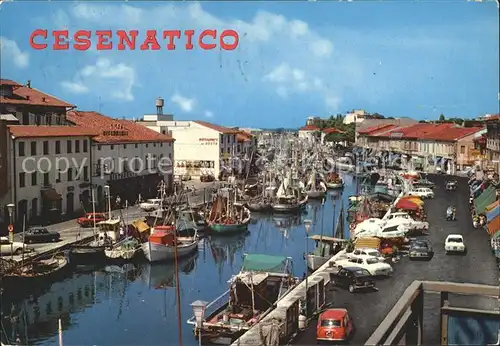 Cesenatico Porto Canale der Hafen Segelboote Kat. Italien