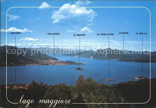 Lago Maggiore Baveno Pallanza Is. Madre Is. Pescatori Laveno Is. Bella Kat. Italien