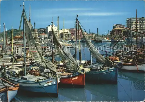 Gabicce Mare il porto der Hafen Segelboote Kat. Italien
