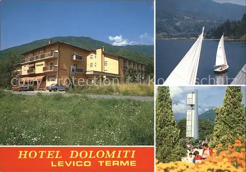 Levico Terme Hotel Dolomiti Ristorante Pizzeria Segelboote Kat. Italien