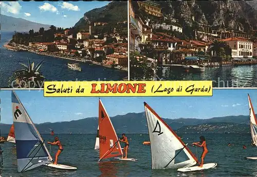 Limone sul Garda Windsurfer Ortsansichten Kat. 