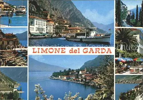 Limone sul Garda Boote Schiff  Hotel de Palme Hotel Azzurrro Kat. 