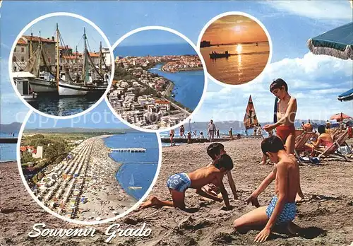Grado spiaggia Strand Segelboote Kat. Italien