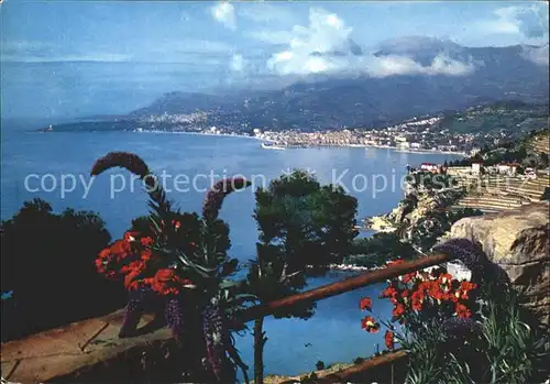 Grimaldi di Ventimiglia confine italo francese vista di Mentone / Menton /Arrond. de Nice