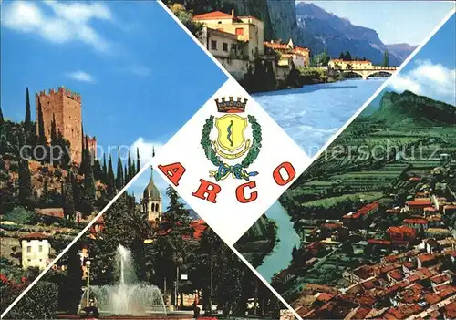 Arco Trentino Lago di Garda  fontana castello Kat. Italien