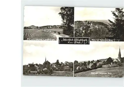 Jauernick Buschbach Blick auf Kreuzberg und Landeskrone Blick vom Schwarzen Berg  Kat. Goerlitz