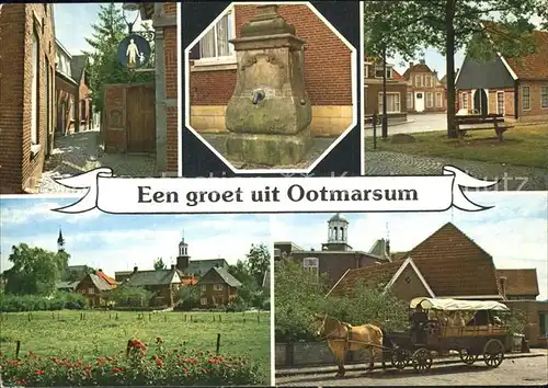 Ootmarsum Pferdewagen Brunnen Ortsansichten Kat. Denekamp