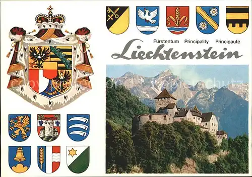 Liechtenstein  Schloss Vaduz Triesenberg Vaduz Gamprin Ruggeli Kat. Liechtenstein
