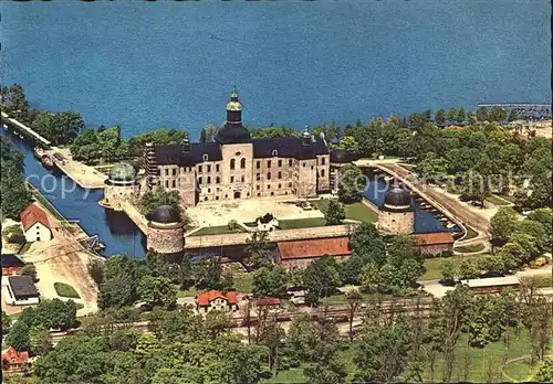 Vadstena Schloss Fliegeraufnahme Kat. Vadstena