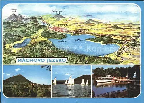 Machovo Jezero Hrad Bezdez Pristaviste Starych Splavech Kat. Tschechische Republik