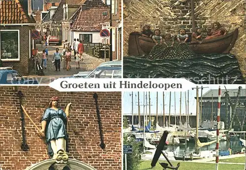 Hindeloopen Buren Wonderbare visvangst Vrouwe Justitia Haven / Niederlande /