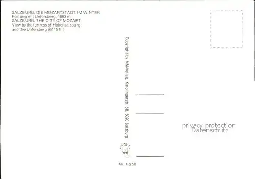 Salzburg Oesterreich Winter Festung Untersberg Kat. Salzburg