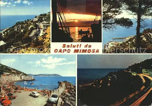 Cervo Capo Mimosa Strand Abendstimmung Kat. Italien