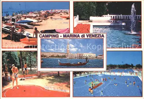 Punta Sabbioni Strand Bootsanlegestele Golfplatz Kat. Venezia Venedig