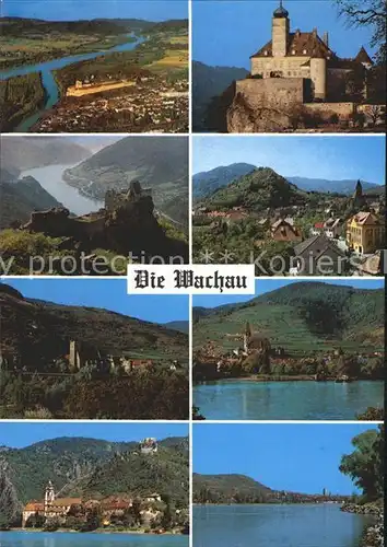 Wachau Oesterreich Stuft Melk Schloss Schoenbuehel Ruine Aggstein Spitz Tausendeimerberg Kat. Oesterreich