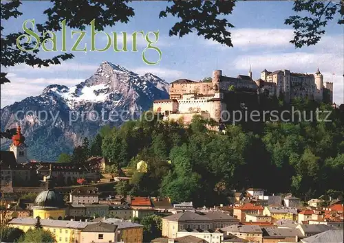 Salzburg Oesterreich Altstadt Kapuzinerberg Festung Hohensalzburg Kat. Salzburg