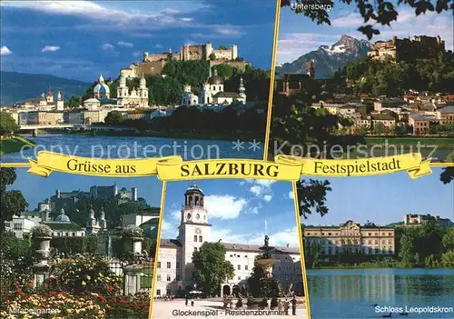 Salzburg Oesterreich Hohe Salzburg Schloss Leopoldskron Hellbrunn Glockenspiel Kat. Salzburg