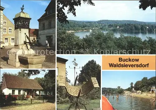 Buckow Waldsieversdorf Brunnen Markt Ausflugsgaststaette Altes Forsthaus Sonnenuhr 