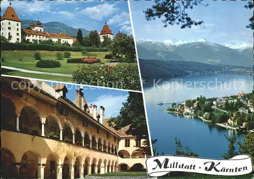 Millstatt Millstaettersee Alpenpanorama Stift Kloster Kat. Millstatt Millstaetter See