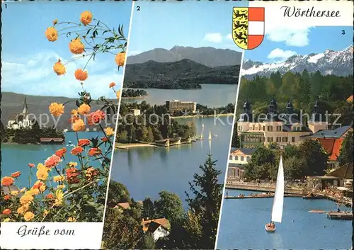 Woerthersee Maria Woerth Poertschach Velden Blumen Segeln Alpenblick Kat. Oesterreich