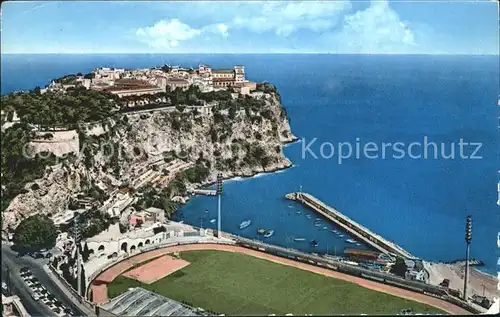 Monaco Le Rocher et le Stade Principaute de Monaco / Monaco /