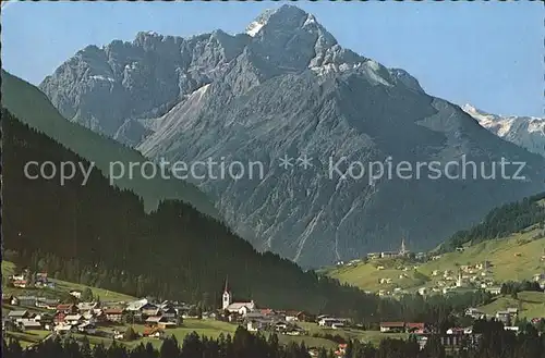Riezlern Kleinwalsertal Vorarlberg Panorama mit Widderstein Allgaeuer Alpen Kat. Mittelberg