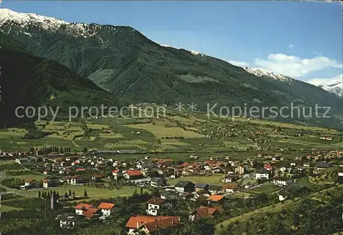 Naturns Merano Gesamtansicht mit Alpenpanorama Kat. Naturno