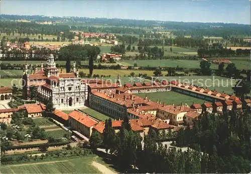 Certosa Di Pavia con le 24 Cellette dall aereo Kloster Kat. Italien
