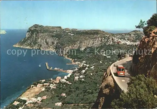 Capri Panorama e strada per Anacapri Steilkueste Kat. Golfo di Napoli