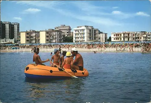 Lido di Pomposa Veduta dal mare Spiaggia Strand Hotels Schlauchboot Kat. Ferrara