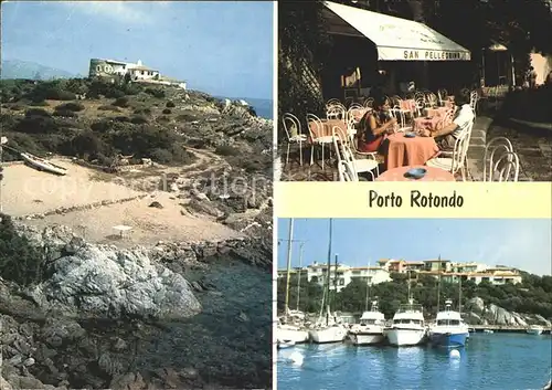 Porto Rotondo Restaurant Gartenterrasse Hafen Yachten