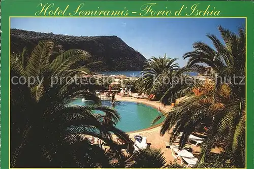 Forio d Ischia Hotel Semiramis Spiaggia di Citara Strand Palmen Kat. 