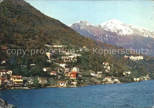 Cannobio Lago Maggiore Blick ueber den See Alpen Kat. Italien