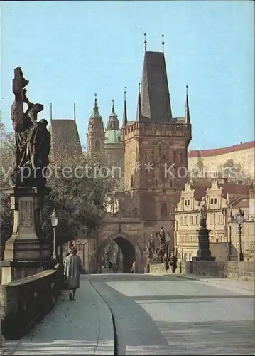 Praha Prahy Prague Malostranska mostecka vez Kleinseitner Brueckenturm / Praha /