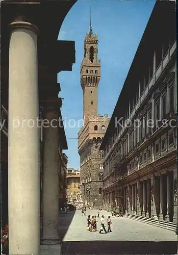 Firenze Toscana Palazzo Vecchio dagli Ufizi Kat. Firenze