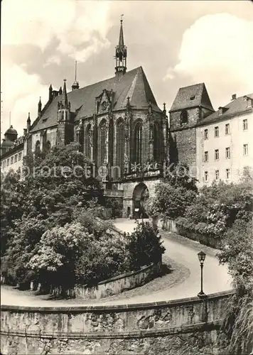 Altenburg Geising Schlossauffahrt mit Kirche Kat. Geising