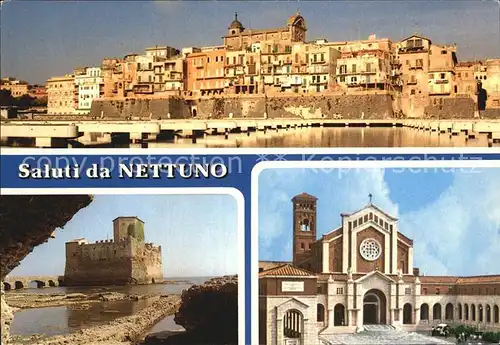 Nettuno Stadtansicht Kirche Kat. Italien
