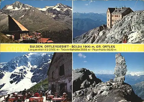 Sulden Ortler Langenstein Tabarettahuette Payerhuette / Stilfs /Trentino-Suedtirol