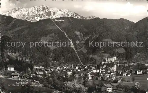 Kufstein Tirol mit Kaisergebirge Kat. Kufstein