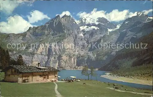 Kandersteg BE Oeschinensee mit Bluemlisalp Kat. Kandersteg