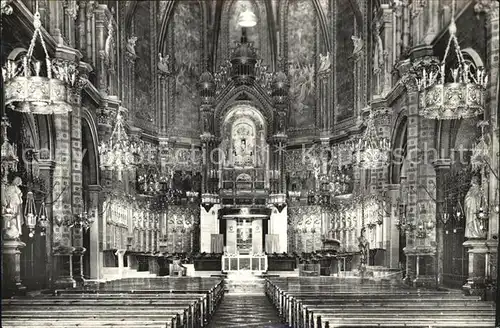 Montserrat Kloster Interieur de la Basilique Kat. Spanien
