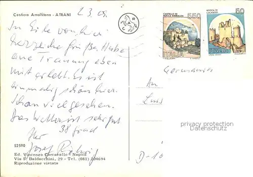 Atrani Costiera Amalfitana Kat. Italien