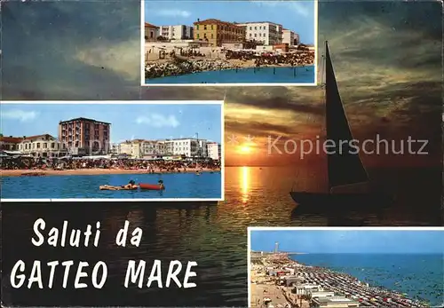 Gatteo A Mare Strandpartien Sonnenuntergang Kat. Italien