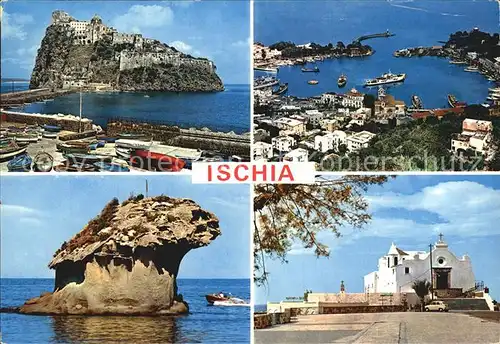 Ischia Fliegeraufnahme Kirche Hafen Kat. 