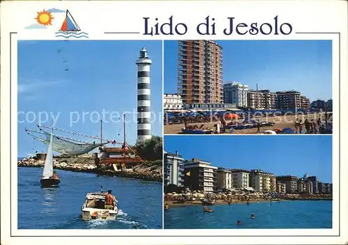 Lido di Jesolo Leuchtturm Strand Kat. Italien