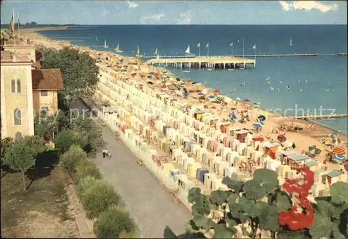 Grado Strand mi Seebruecke Kat. Italien