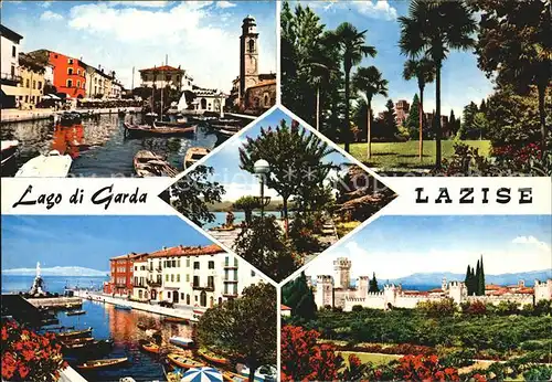 Lazise Lago di Garda Hafen Schloss Kat. Lazise