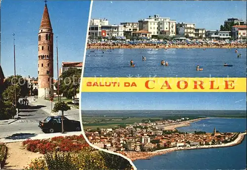 Caorle Venezia Fliegeraufnahme Strand Turm Kat. Italien