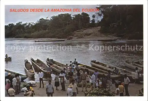 Ecuador Puerto Misagualli Boote Kat. Ecuador